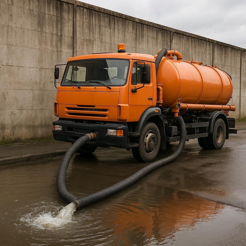 Откачка воды в Шатуре