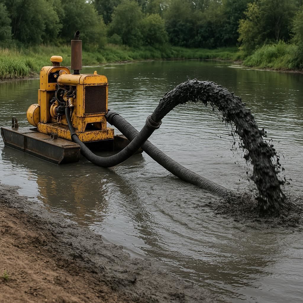 Очистка прудов и водоемов от ила в Шатуре